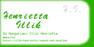 henrietta illik business card